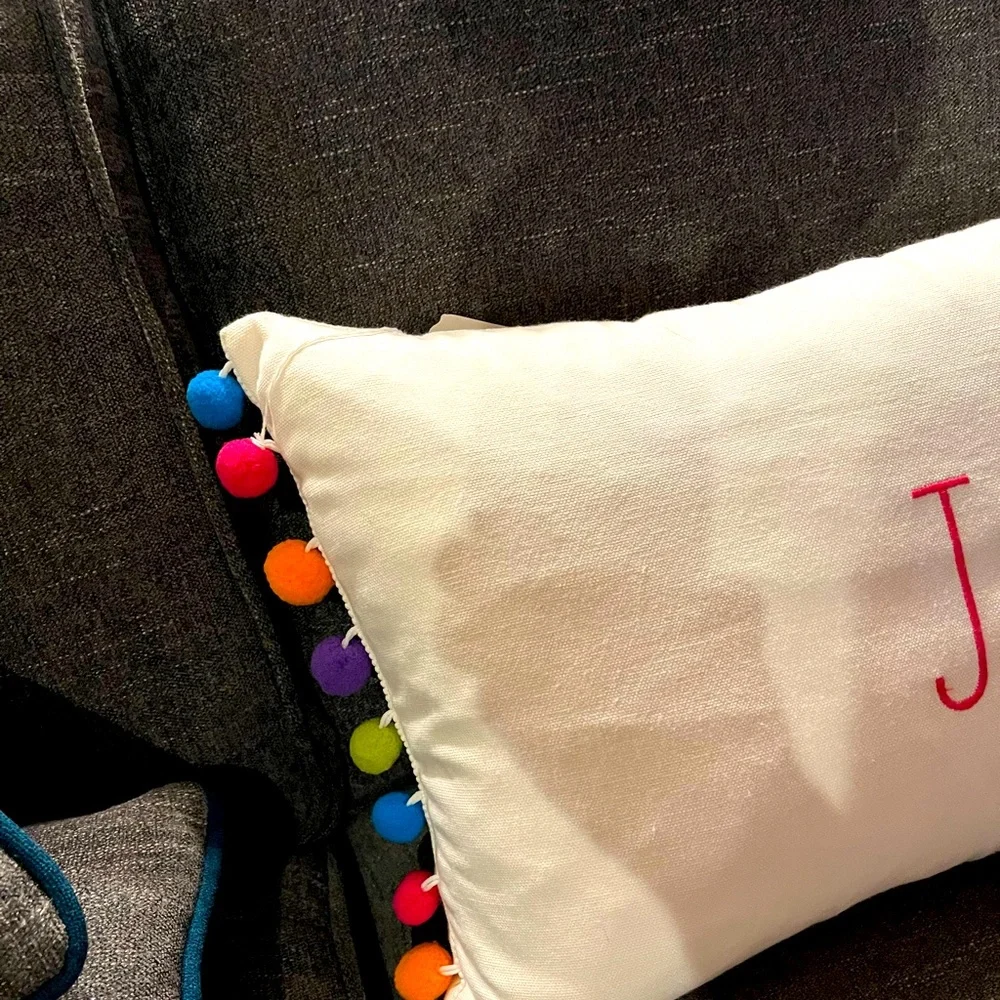 Brand New/ Unused - Yummy Soft Throw/ Joy Pillow - Bright Colors Christmas Decor